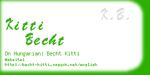 kitti becht business card